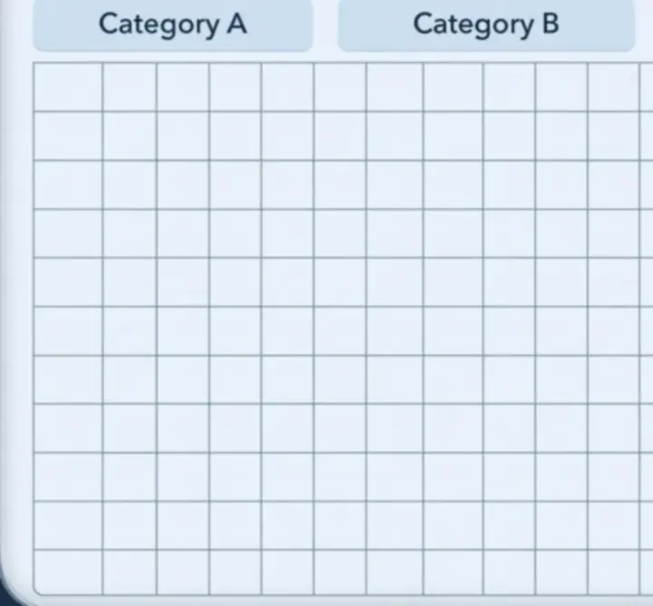 Clean logic grid interface with minimal distractions and clear symbols